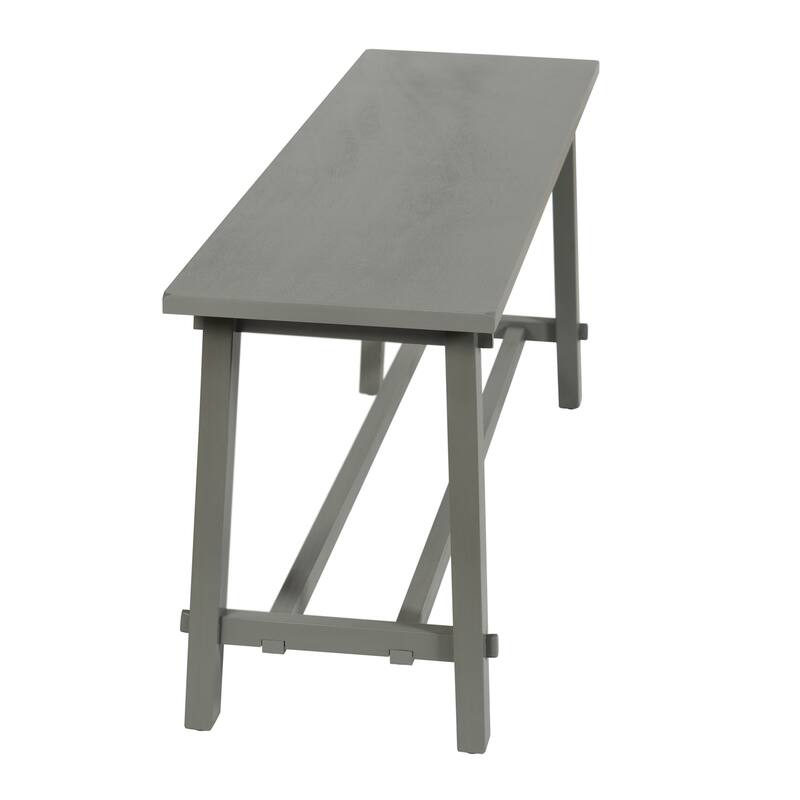 StyleCraft Mabel Slatted Utility Bench - 11.8" D x 42" W x 18" H