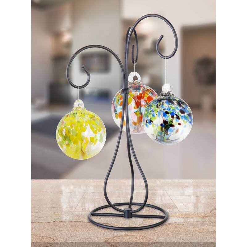 Tree of Life - Blossom Hand Blown Art Glass Ornament-4"D - 4 inch