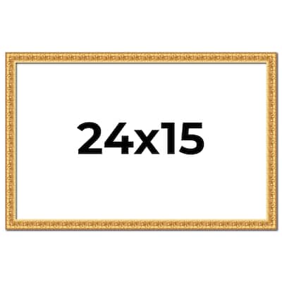 24x15 Frame Gold Real Wood Picture Frame Width 1 inches | Interior