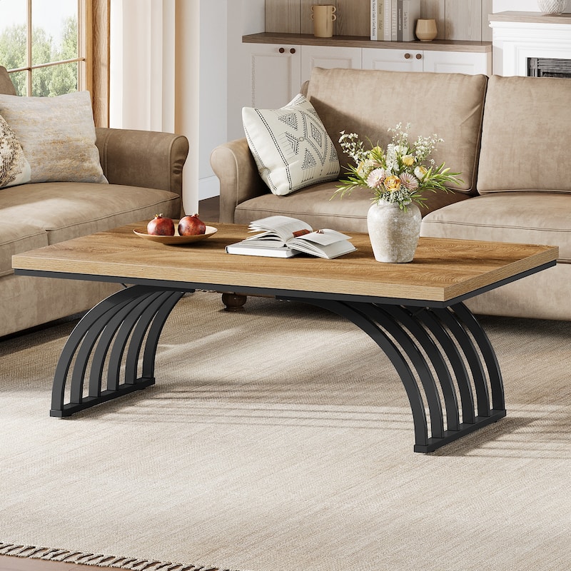 Coffee Center Tea Table with Metal Frame Legs for Living Room