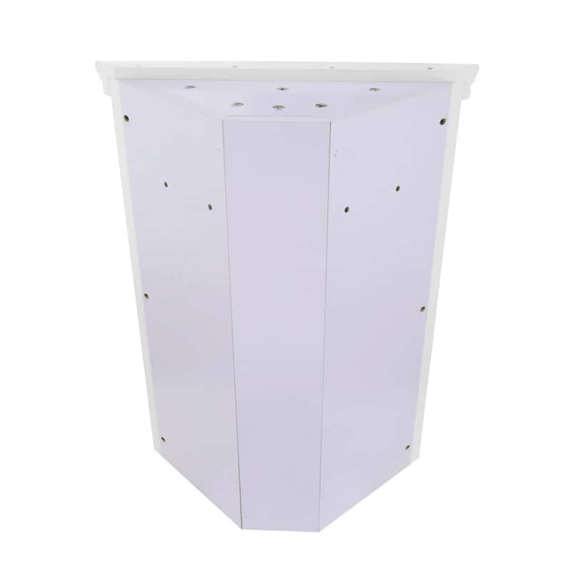 White Corner Wall Mount Medicine Cabinet with Mirror Wooden Bathroom Storage 27" x 20" Double Shelf Pack of 2 Renovators Supply