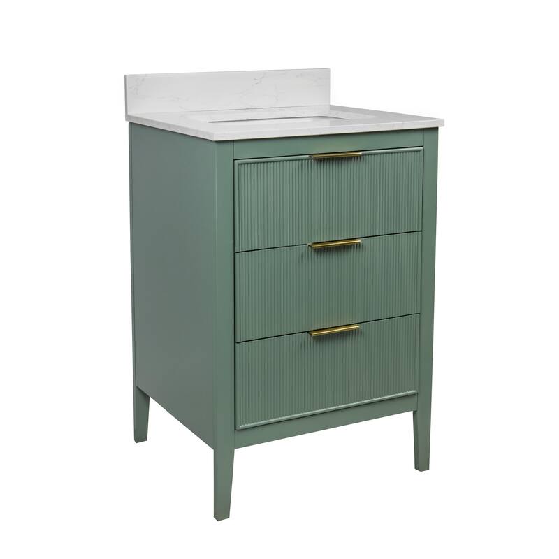 Evelyn 24-inch Vanity with Engineered Marble Top