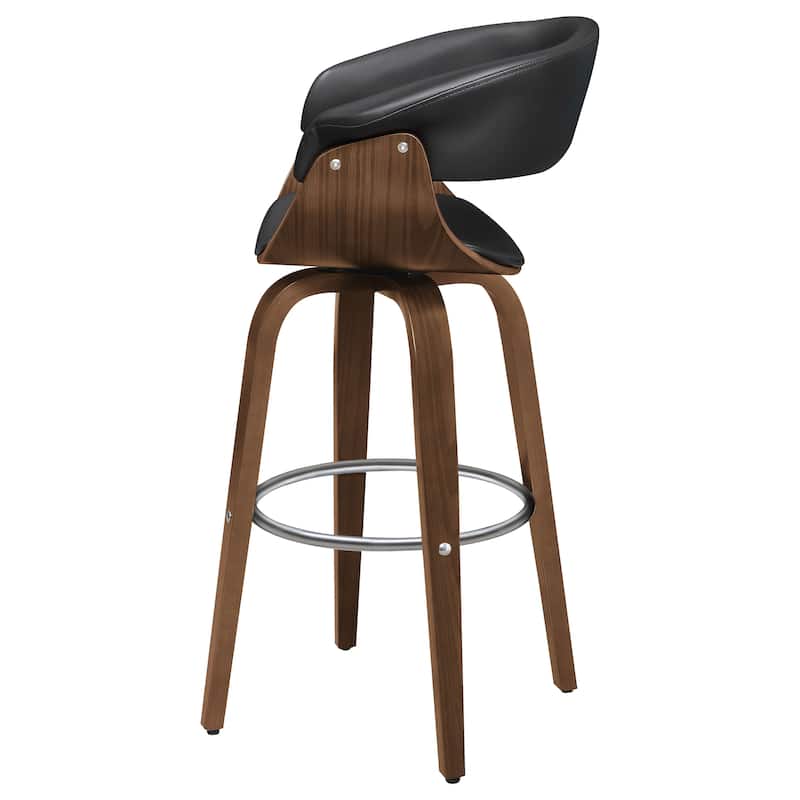 Zion Upholstered Swivel Bar Stool Walnut