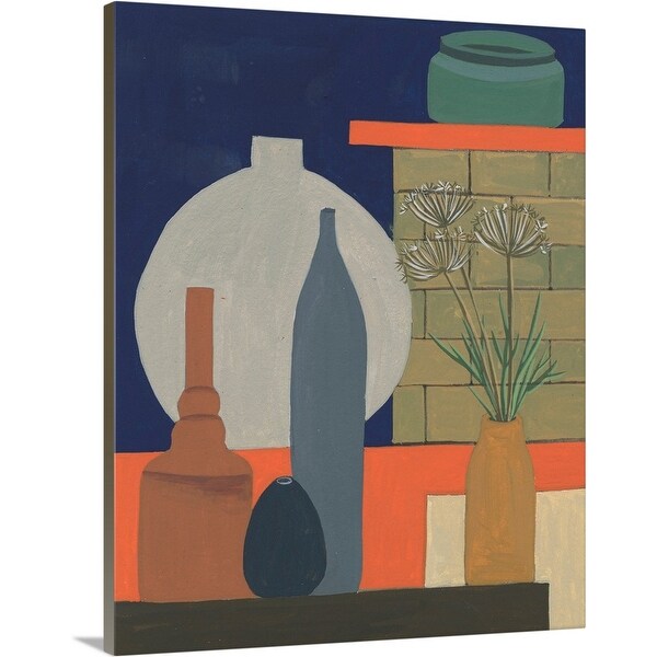 "Vases on a Shelf IV" Canvas Wall Art