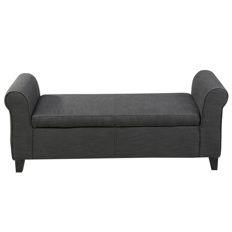 Hayes Upholstered Storage Ottoman Bench by Christopher Knight Home