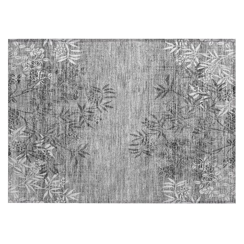 Machine Washable Indoor/ Outdoor Chantille Modern Garden Rug