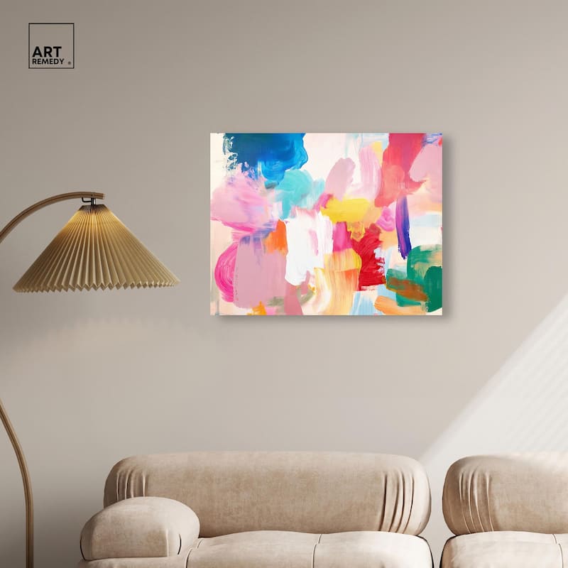 Pastel Riot II Colorful Canvas by Art Remedy, Gallery Wrapped