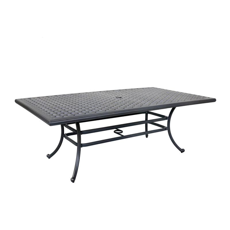 Ventura Cast Aluminum 7 Piece Rectangular Dining Set with 6 Arm Chairs