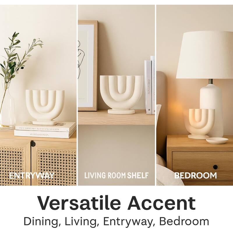 White Small Curved Candelabra for Skinny Candles Modern Home Accent