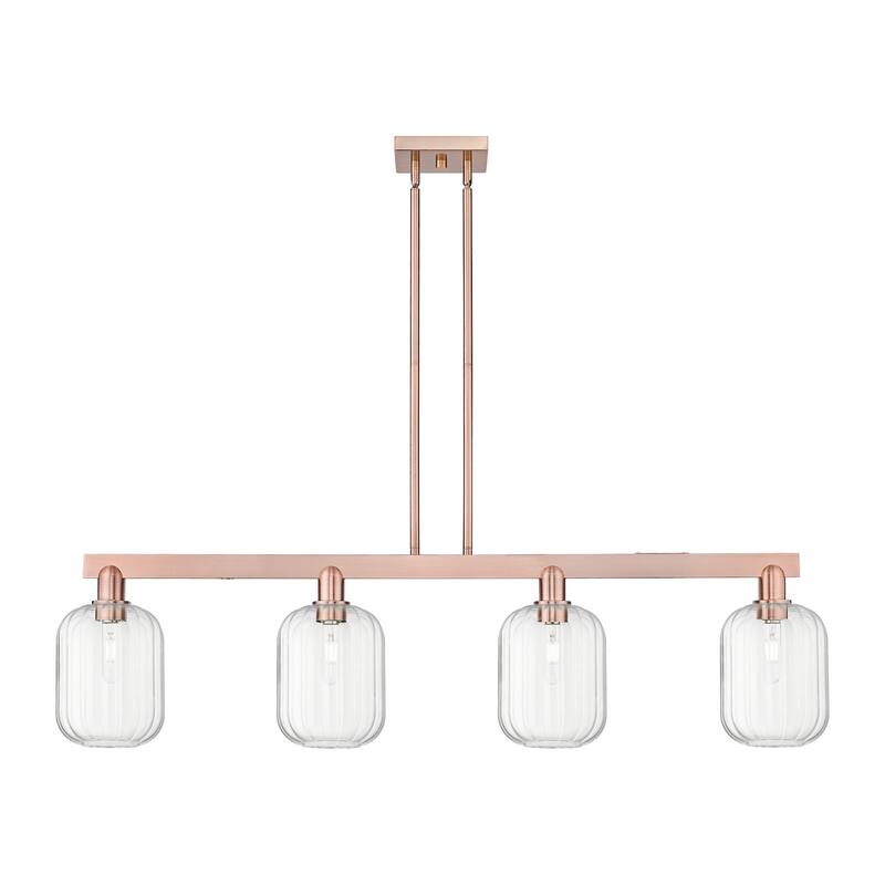 Innovations Lighting 716-4I-13-48 Preston Linear Preston 4 Light 48" - Antique Copper / Clear