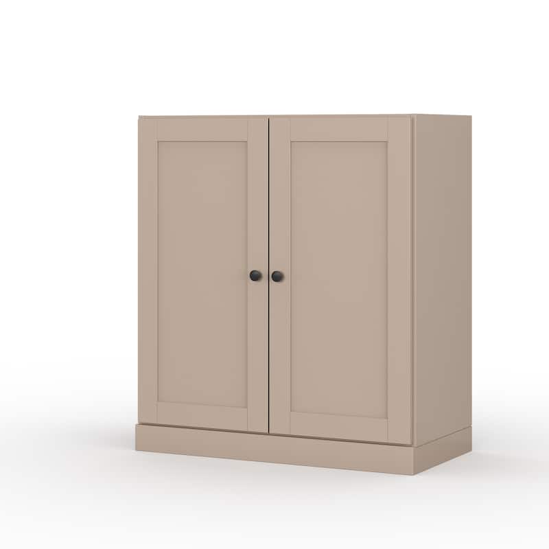 Palace Imports 100% Solid Wood 32" Bathroom Storage Cabinet with Shaker Doors, 2-Drawers and Adjustable Shelves
