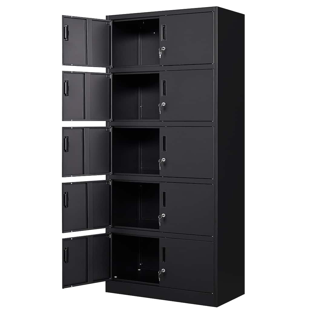 Lockable Metal Lockers for Employees Steel Storage Lockers - N/A