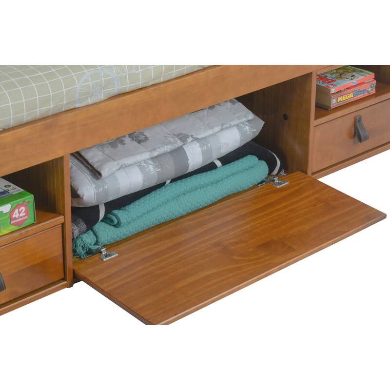 Copper Grove Rivne Storage Platform Bed with Drawers and Shelves