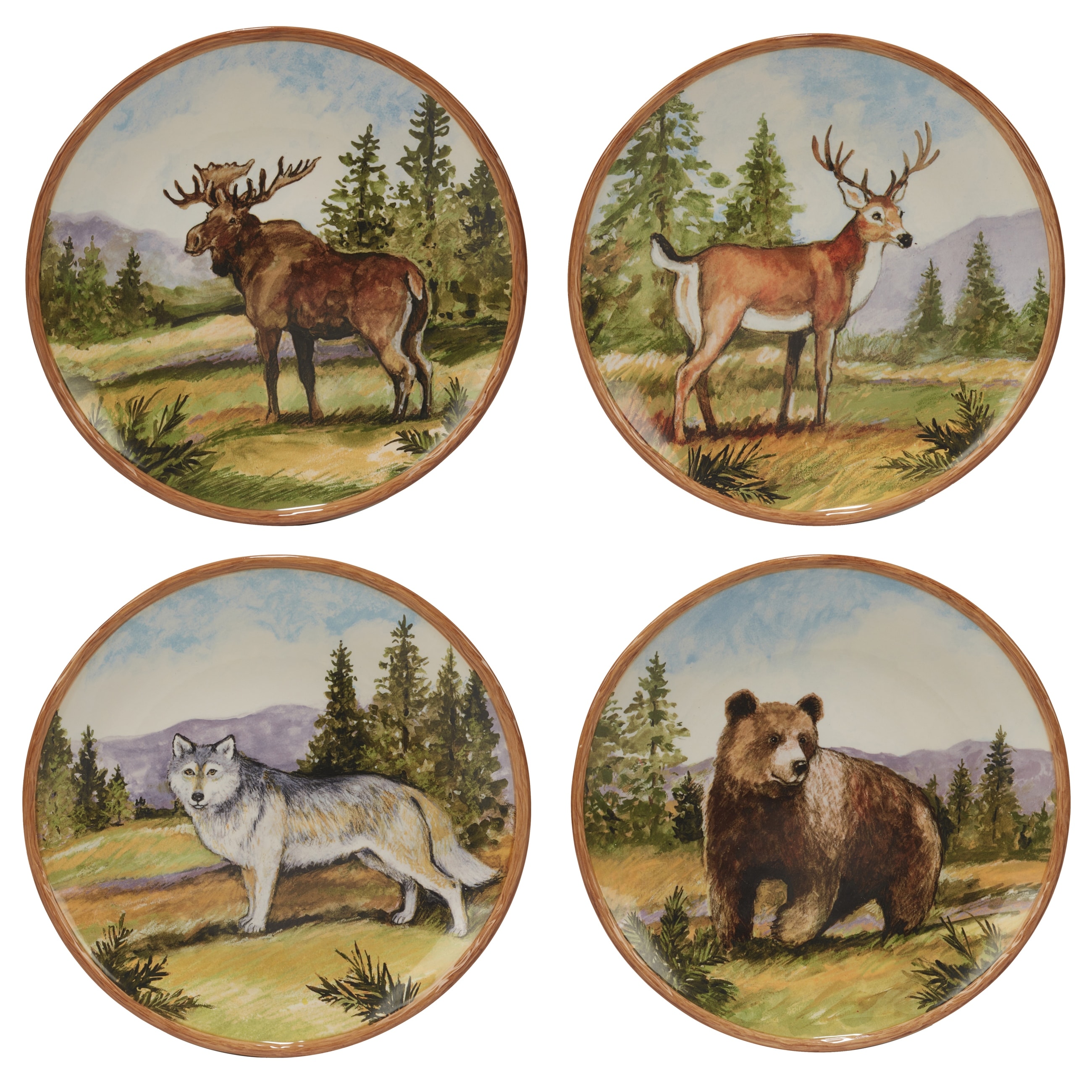 Certified International Mountain Summit 10.75" Dinner Plate, Set of 4