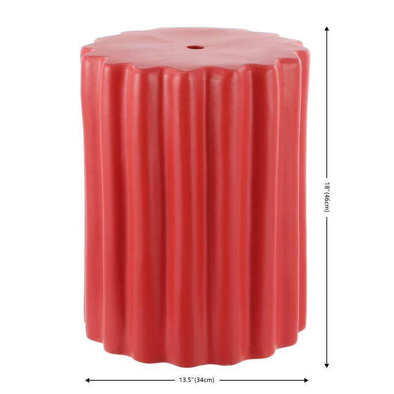 SAFAVIEH Geraldine Ceramic Garden Stool - Bright Red