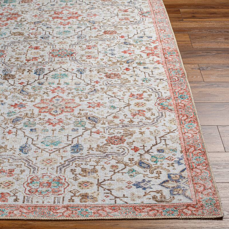 Livabliss Erranki Updated Floral Washable Area Rug
