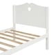 preview thumbnail 8 of 22, Twin Size Platform Bed with Heart-shaped Decoration Headboard and Footboard, Slat Bed Frame with Wood Slat Support