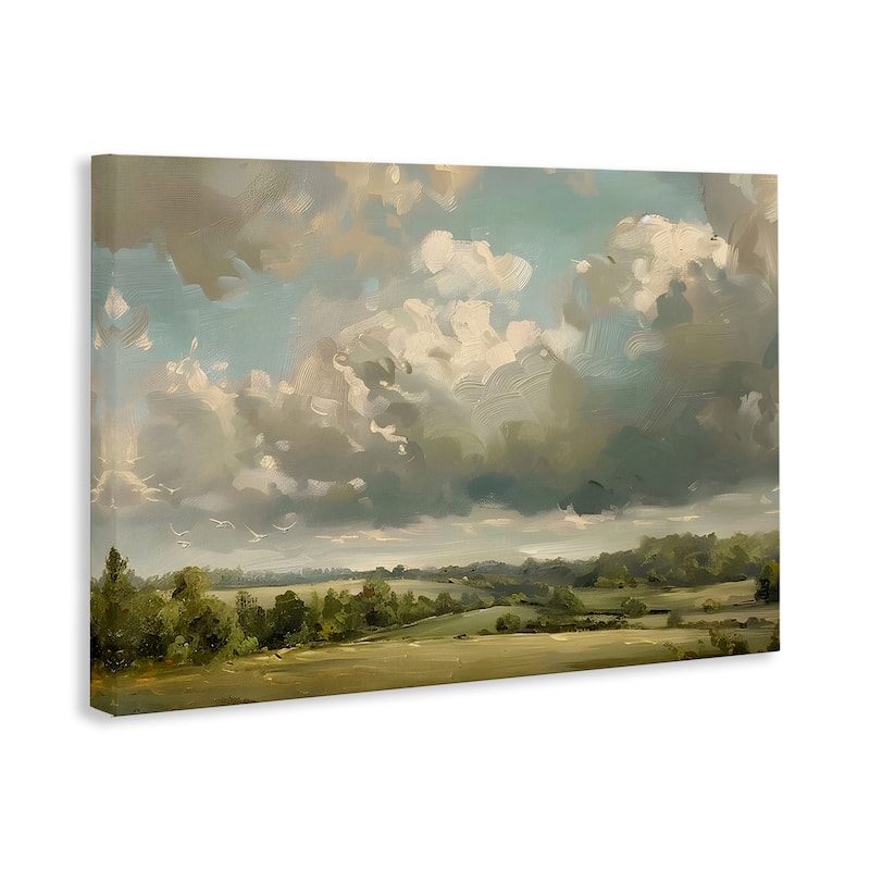 Stupell Sunlit Clouds over Countryside Canvas Wall Art Design By LSR Creative Studio