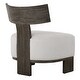 preview thumbnail 6 of 6, Bent Back Rest Floating Seat Accent Chair - 32.25" - Walnut Brown