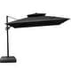 preview thumbnail 59 of 85, 11 x 11 FT Outdoor Square Patio Cantilever Offset Umbrella with Crank and 360 Degrees Rotation