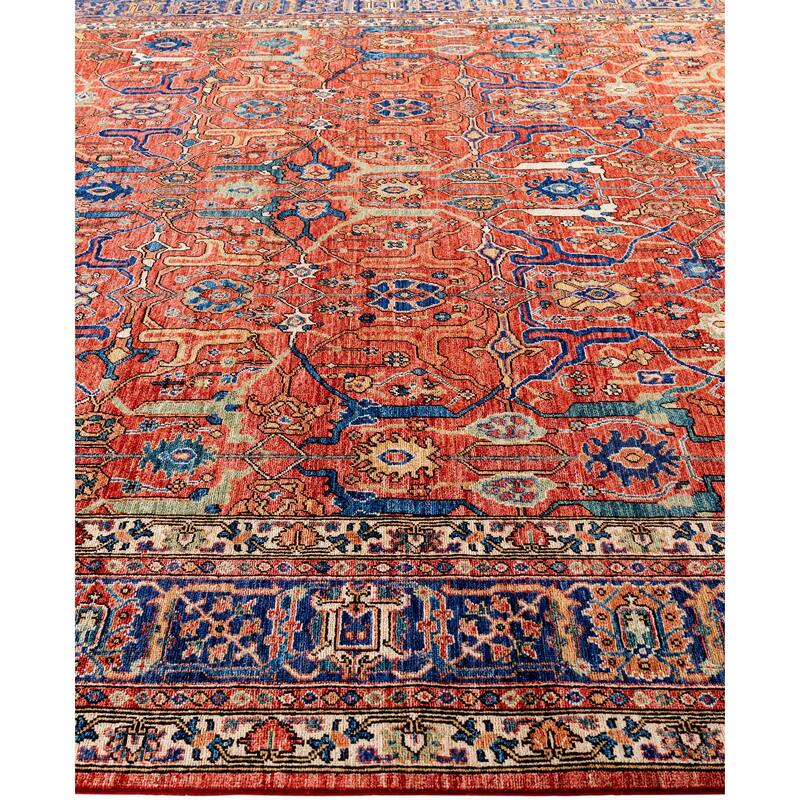 Serapi One-of-a-Kind Hand-Knotted Area Rug - Red - 9' 0" x 12' 1"