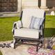 Patio Festival Outdoor Cushioned Rocking-Motion Chair - Beige