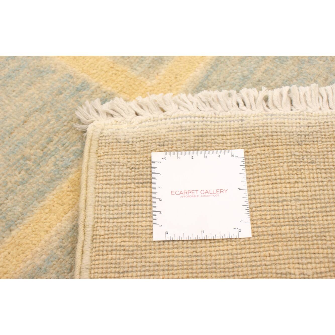 ECARPETGALLERY Handknotted Peshawar Ziegler Ivory Wool Rug 7'11 x 9