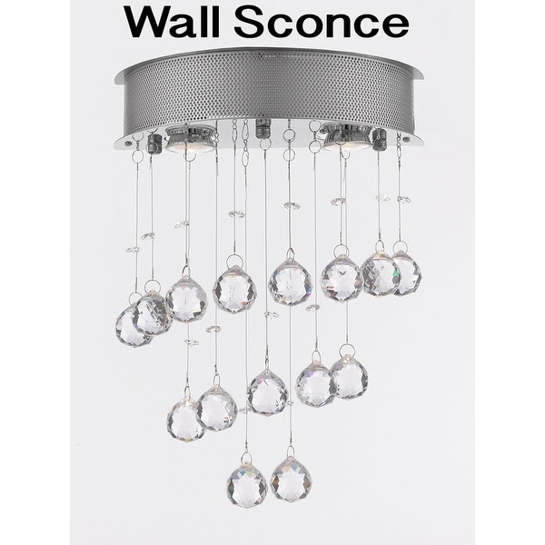 Modern Wall Sconce Lighting Crystal Balls 2 Light
