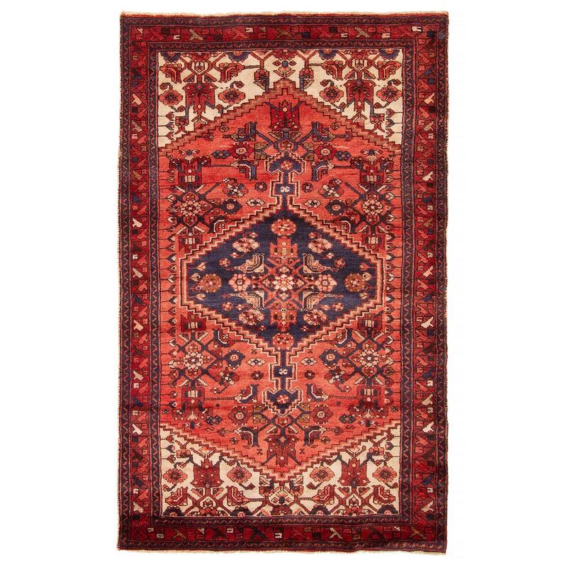 ECARPETGALLERY Hand-knotted Andelz Red Wool Rug - 3' 10" x 6' 3" - Red - 3' 10" x 6' 3" - Rectangle