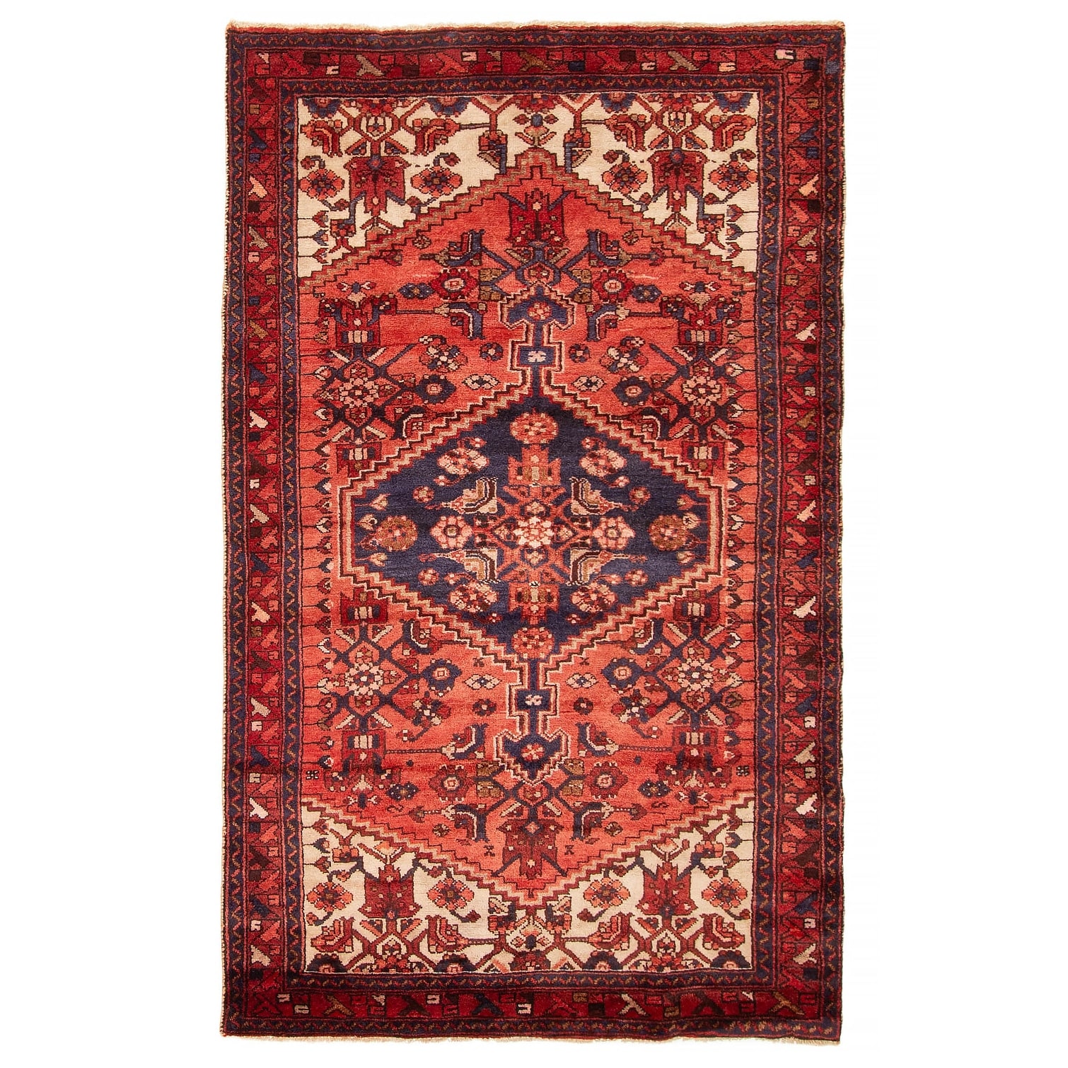 ECARPETGALLERY Hand-knotted Andelz Red Wool Rug - 3' 10" x 6' 3"