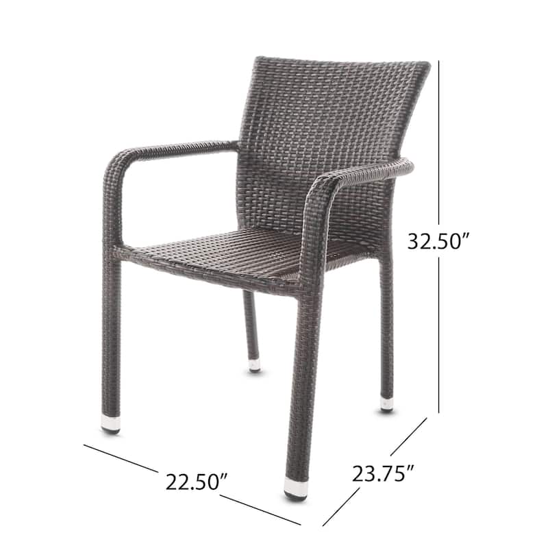 Christopher Knight Home Joyce Outdoor Wicker Dining Chairs (Set of 2)