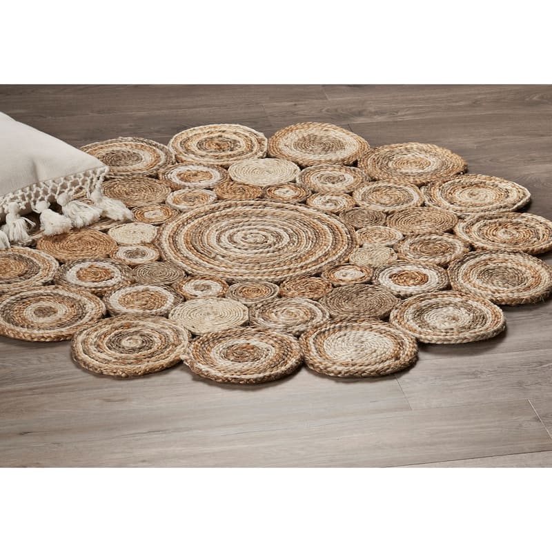 Sevita Braided Organic Jute Circle Area Rug - 8' Round