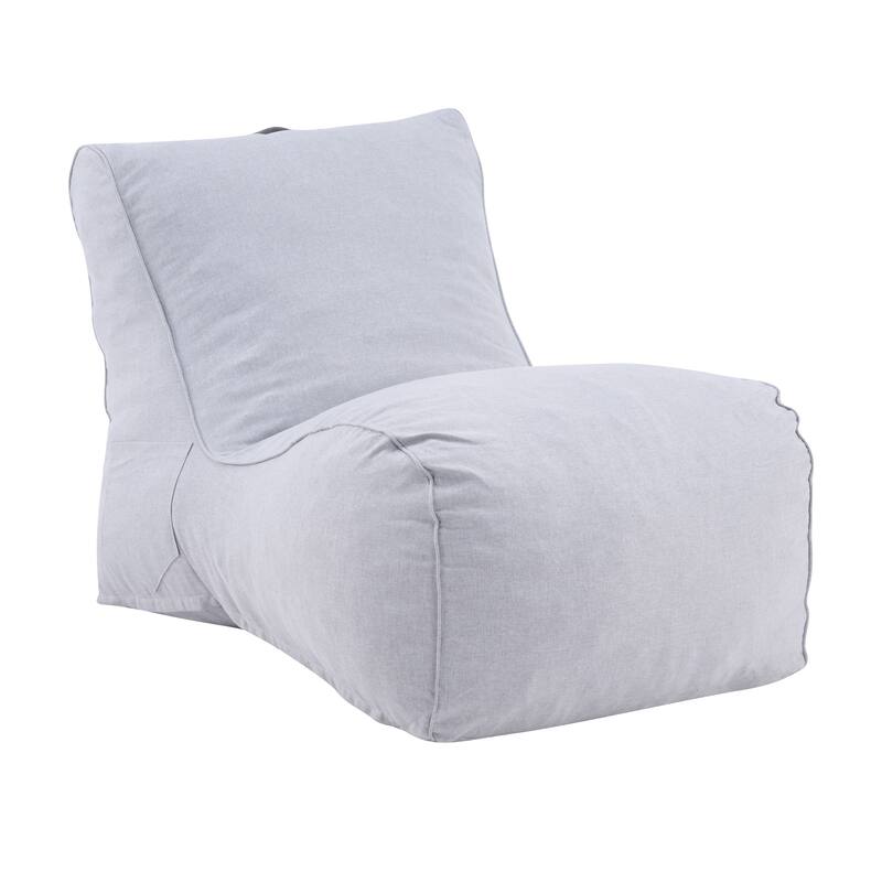 Christopher Knight Home - Moira Modern Outdoor Upholstered Bean Bag Chair with Shredded Foam Fill - Gray