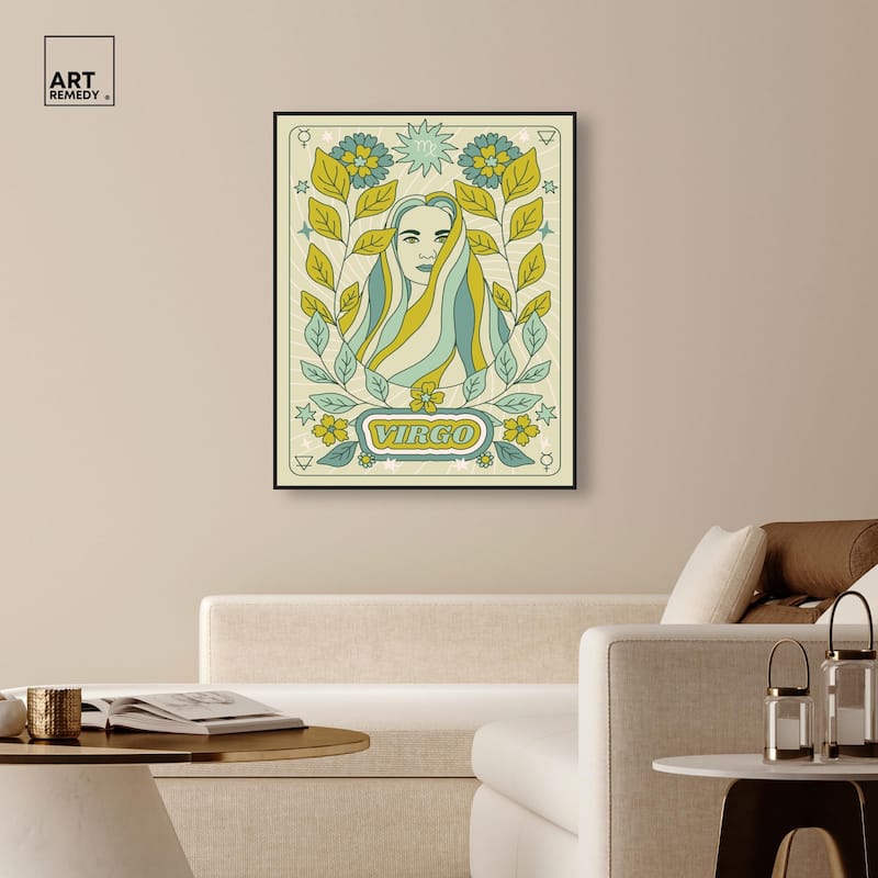 Virgo Stars Card Canvas by Art Remedy