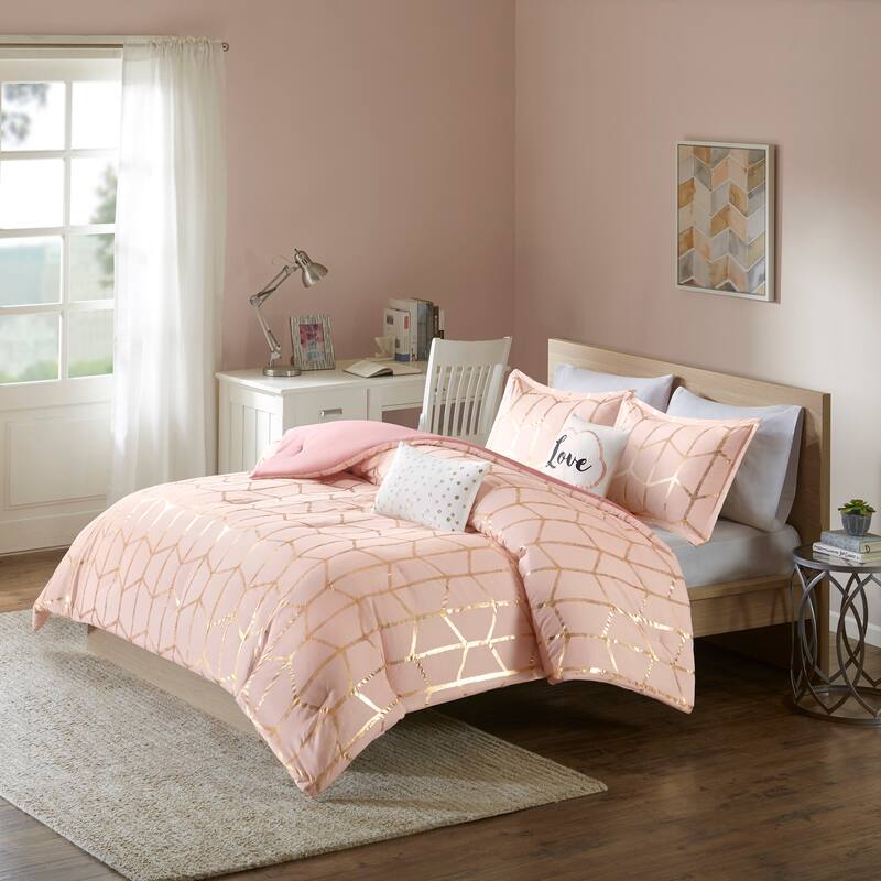 Intelligent Design Khloe 5-pc. Metallic Printed Comforter Set