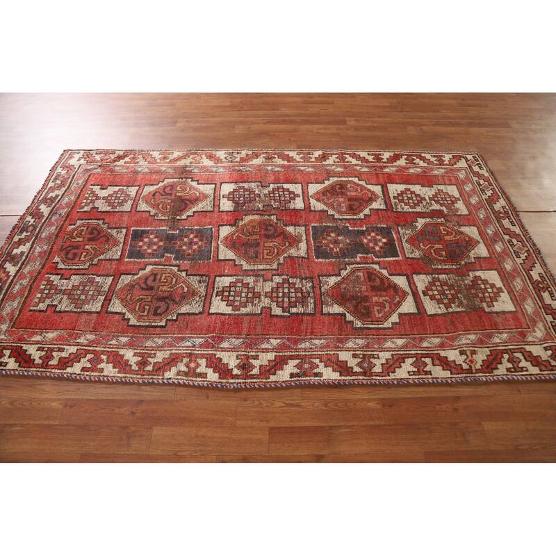 Lori Persian Antique Area Rug Handmade Wool Carpet - 4'3"x 7'5"