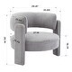 preview thumbnail 39 of 43, Modern Relvet Accent Chair with Spacious Round Seat for Living Room