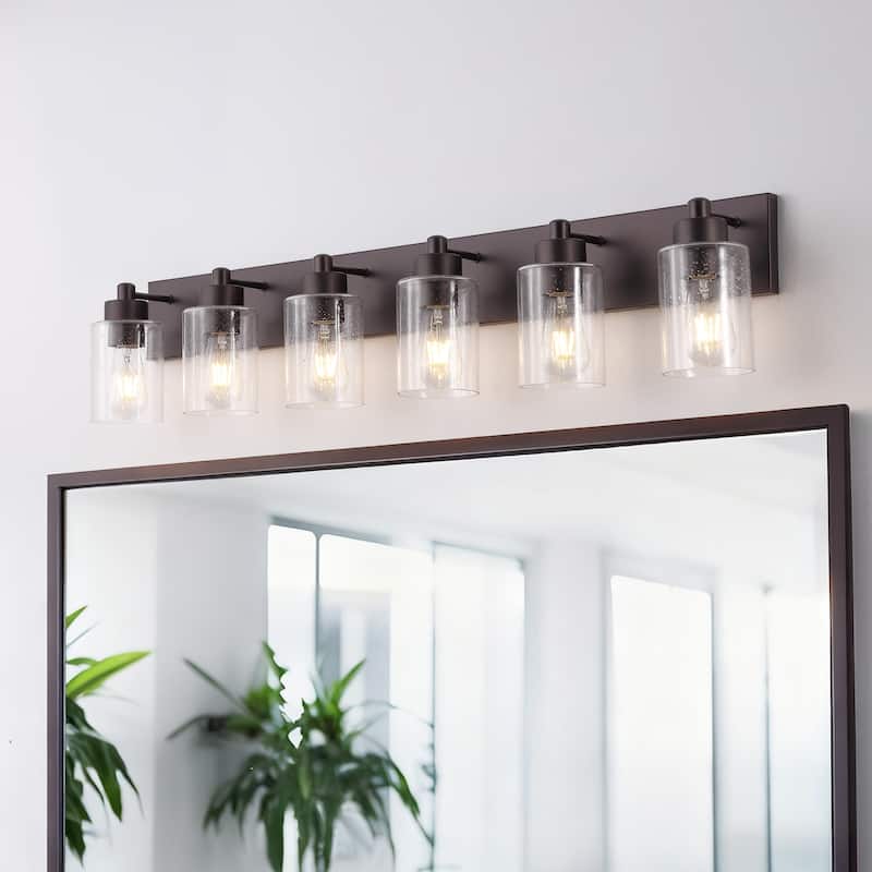 Lydia Seeded Glass/Iron LED Vanity Light, by JONATHAN Y