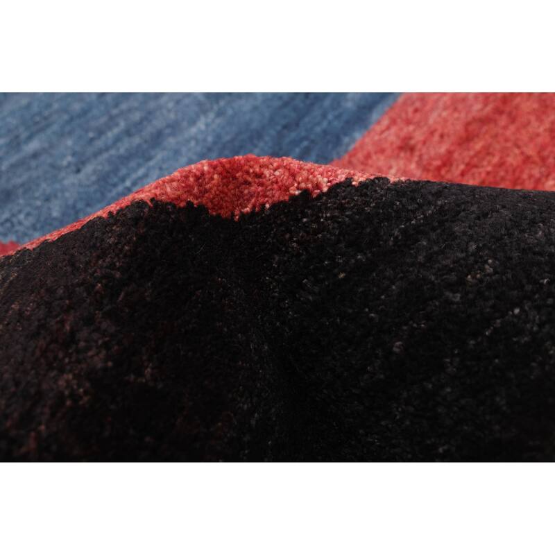 ECARPETGALLERY Hand-knotted Peshawar Ziegler Black, Blue Wool Rug - 4'10 x 6'11