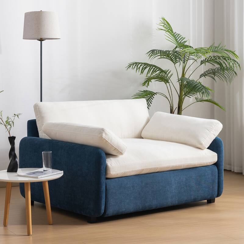 Oversized Chenille Single Sofa Chair