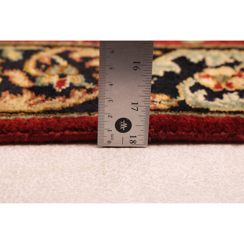 ECARPETGALLERY Hand-knotted Mirzapur Dark Red Wool Rug - 2'4 x 7'10