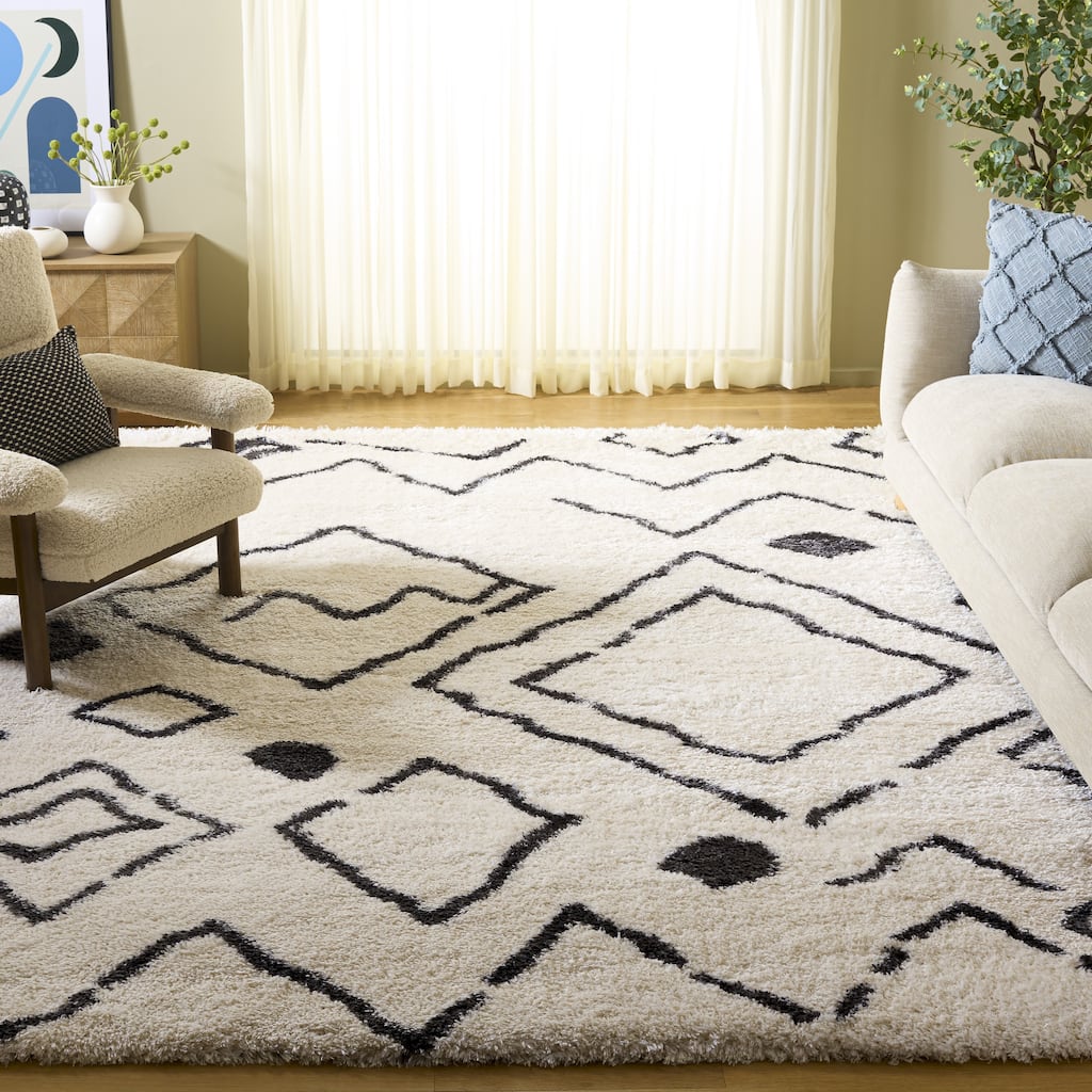 SAFAVIEH Handmade Flokati Sylvette Shag Solid Polyester Rug