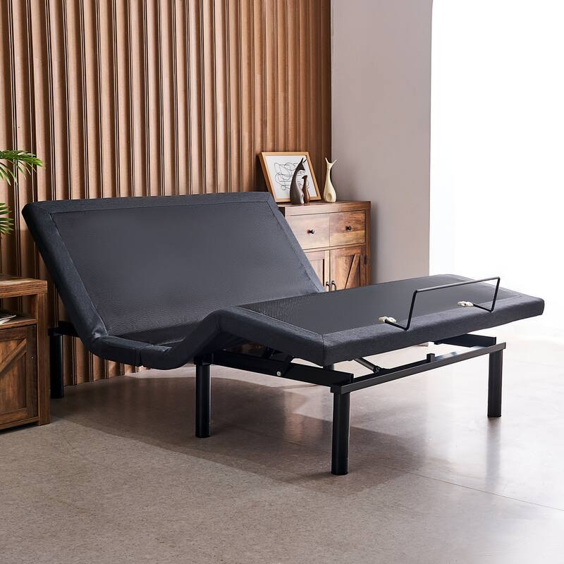 CO-Z Massaging Zero Gravity Adjustable Bed with Wireless Remote and Underbed Lighting