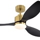 preview thumbnail 56 of 127, 52"/42" Black/Gold LED Ceiling Fan with Lights Remote(3-Blade)