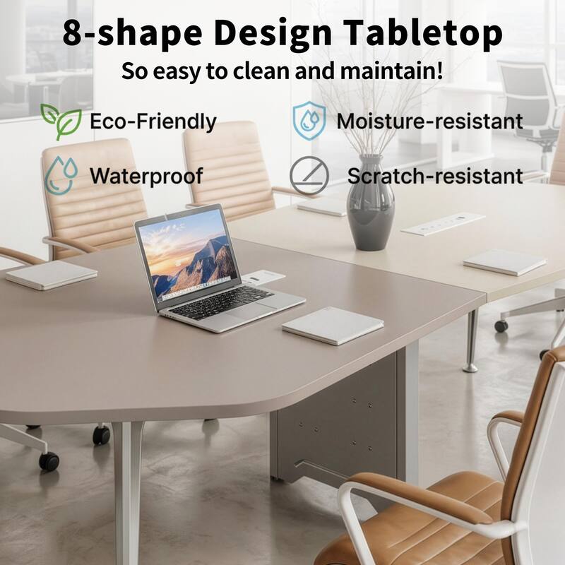 Modern 110"L Conference Table 8-Person Meeting Table