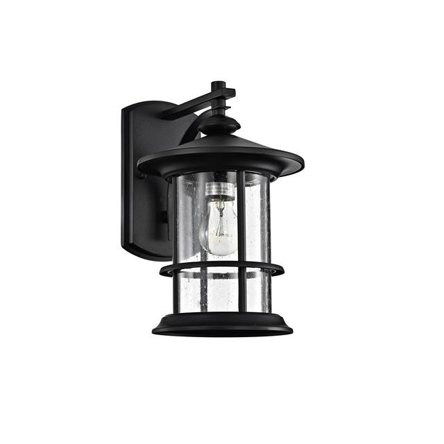 Brown Plug-in Outdoor Wall Lantern Sconce Porch Light With Clear Glass
