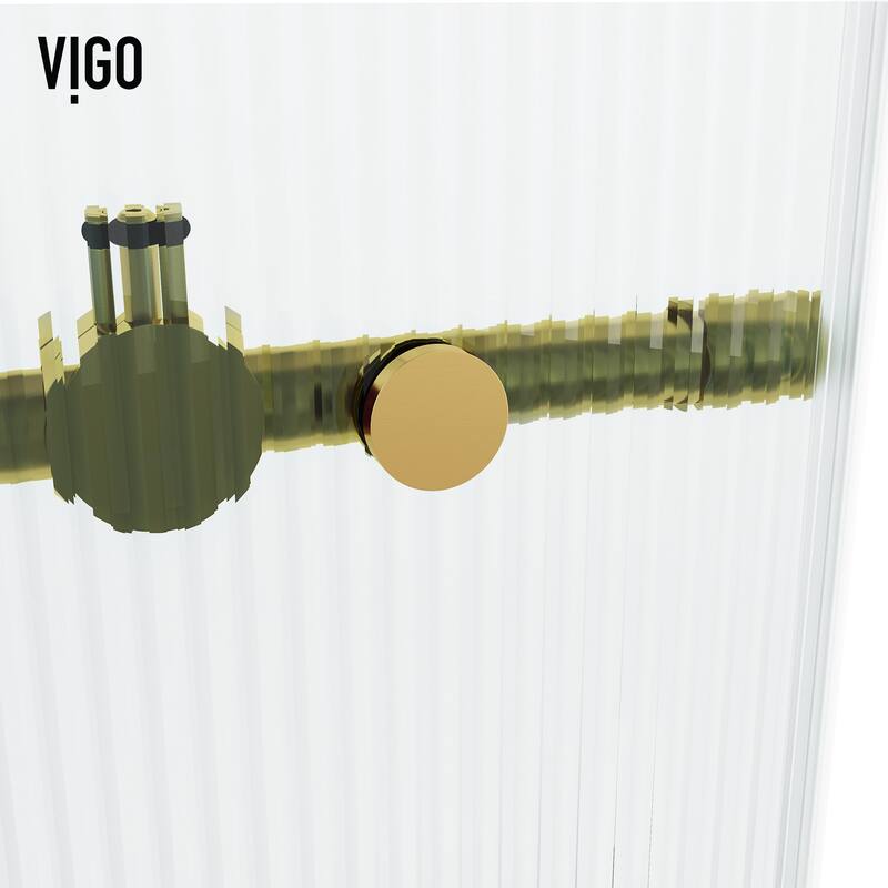 VIGO Elan 56" to 60" W x 74" H Frameless Sliding Shower Door