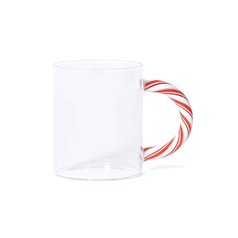 Holiday Glass Mugs, Set of 5 Assorted Styles