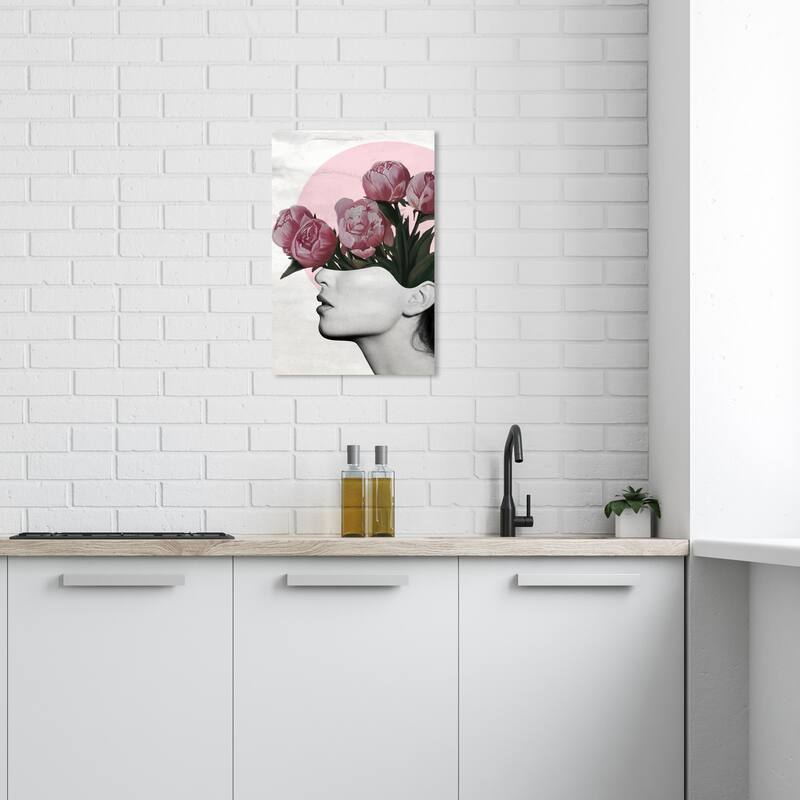 Wynwood Studio Canvas Fashion and Glam In Love With Flowers II Pink and Bohemian & Eclectic Wall Art Canvas Print - 24 x 16