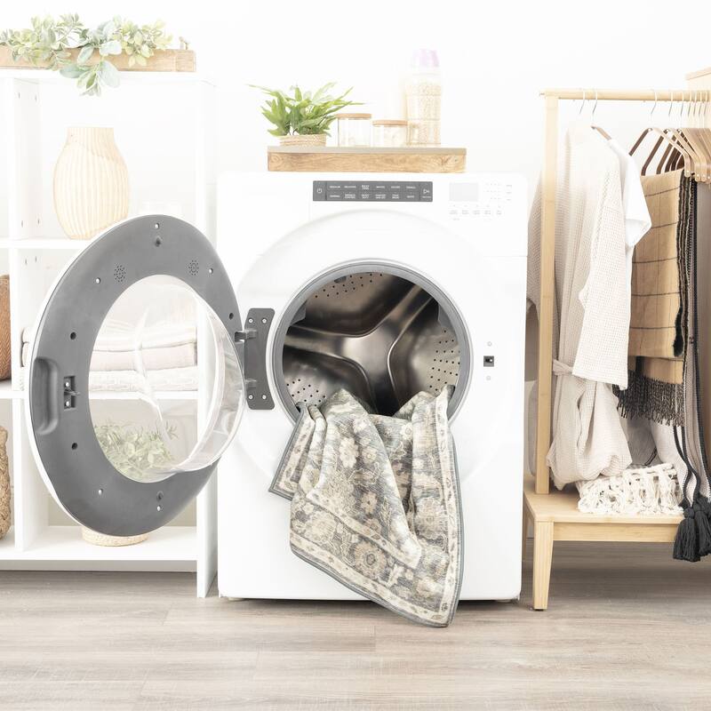 Smart Wash Ambient Glam Oriental Indoor Polyester Area Rug